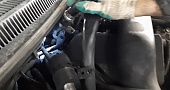 Jeep Grand Cherokee WK1 3-х литровый дизель прогорел сильфон на уголке между турбиной и сажевым фильтром. 